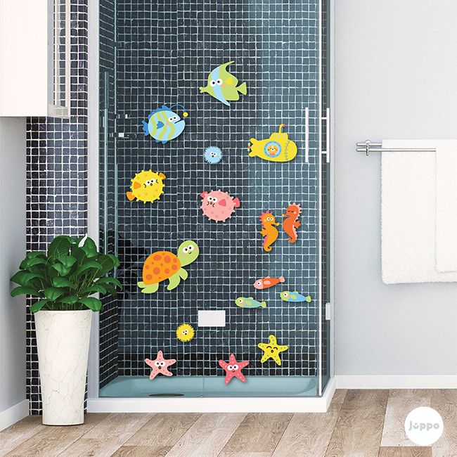 Deniz Canlıları Banyo Seti Duvar Sticker